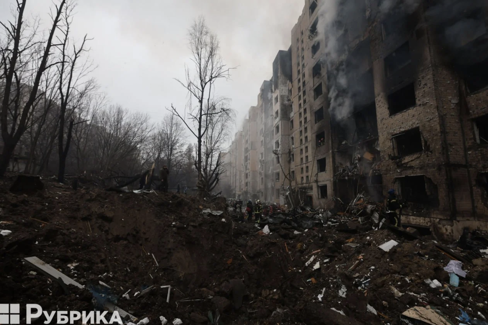 Руйнування у Києві, січень 2024 рік. ФОТО: «Рубрика»